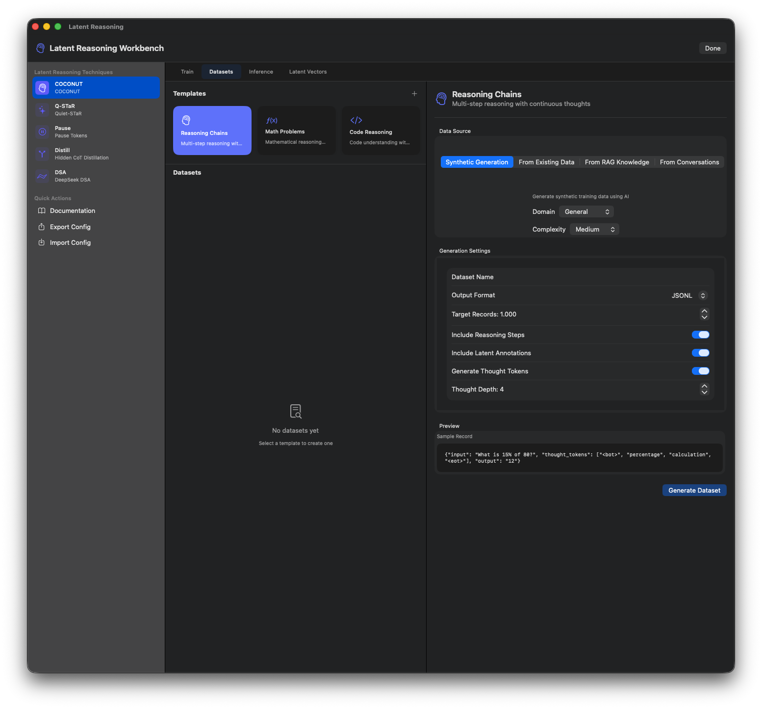 Latent Reasoning Workbench 3